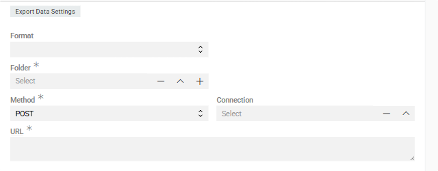 Export HTTP Request Data Settings