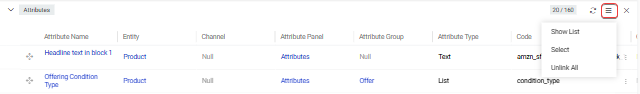 Attribute Panel