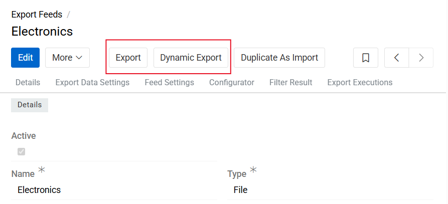 Run Export Option