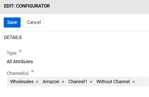 Item Configuration