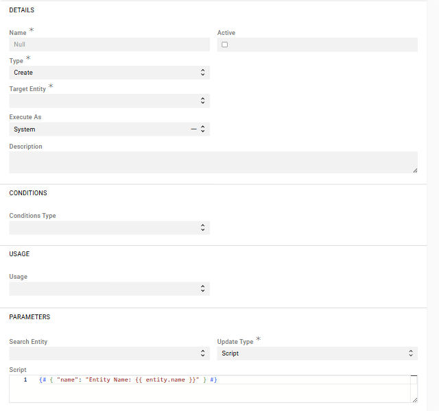 Create Configuration