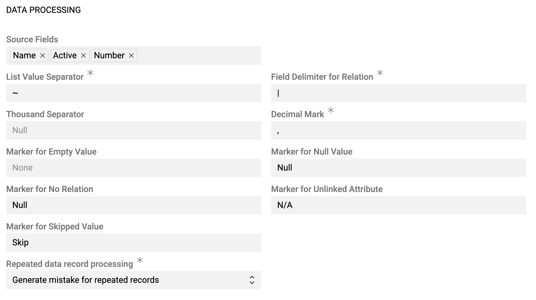 Import feed data processing