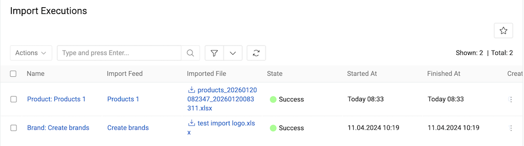 import-results-list