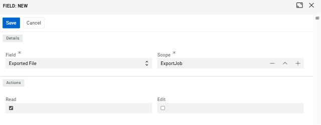 Scope Field Actions