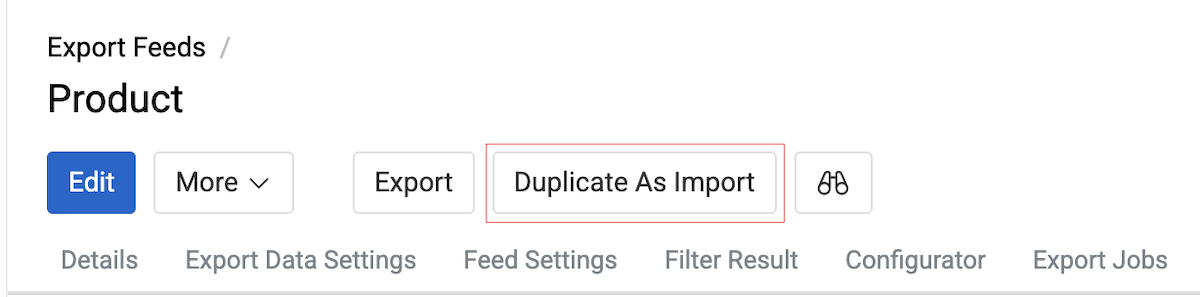 Duplicate as import