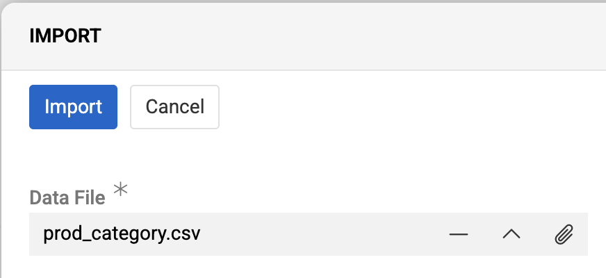 Run import option