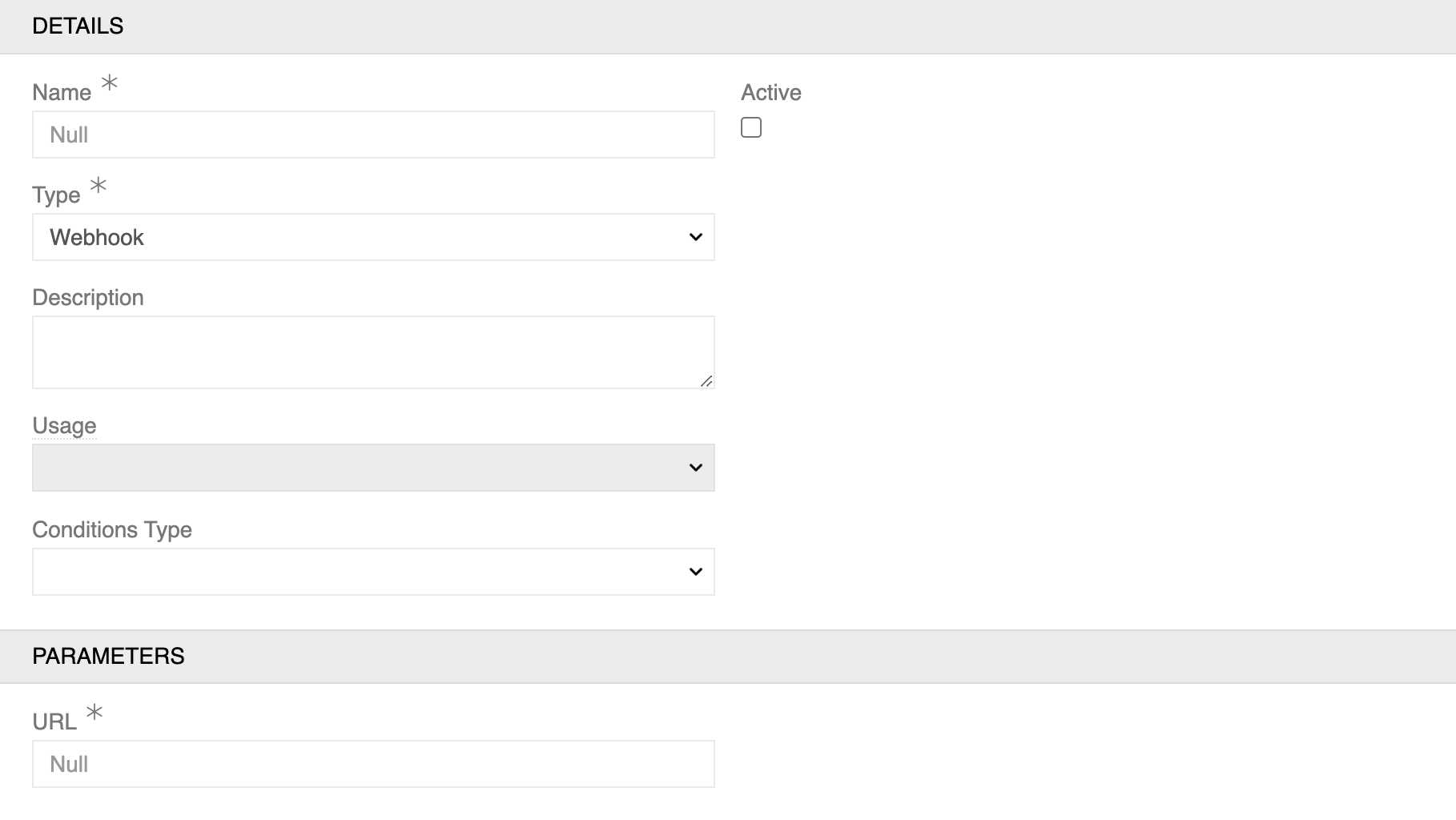 Webhook Configuration