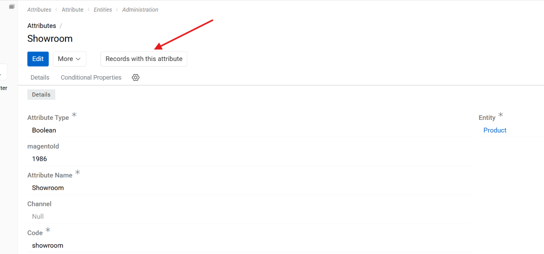 Records with this attribute button