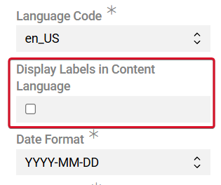 Administration > Locales