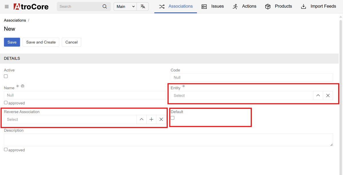 Association creation