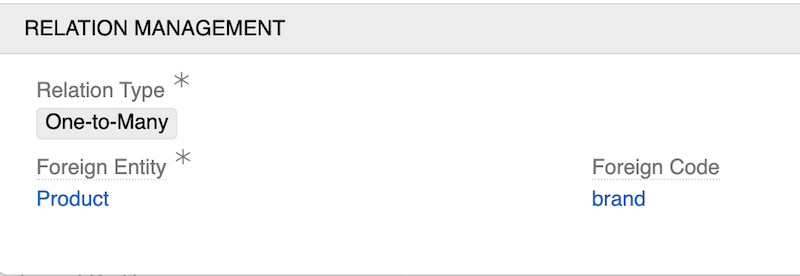 One-to-many field configuration