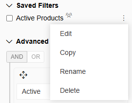 Save Filter options