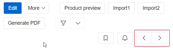 Record navigation buttons