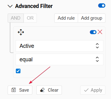 Save Filter