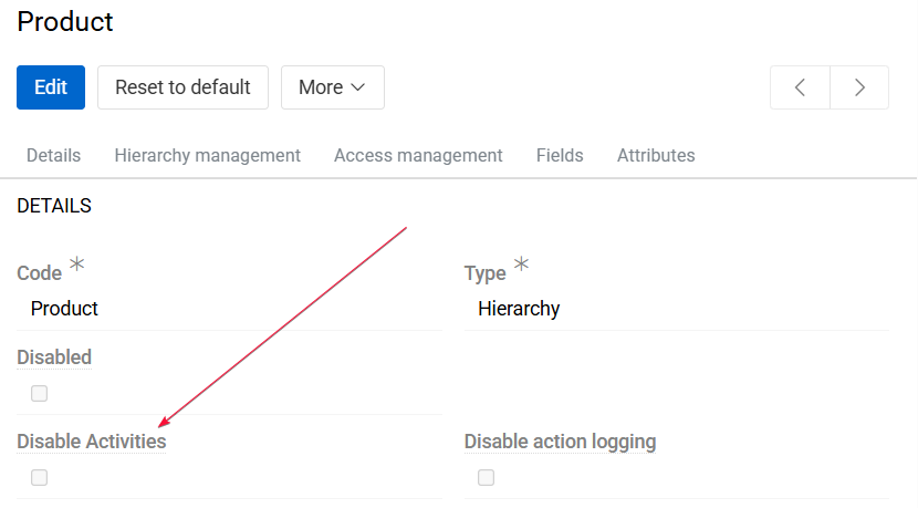 Disable Activities