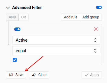 Save Filter