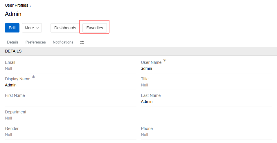 User Profile
