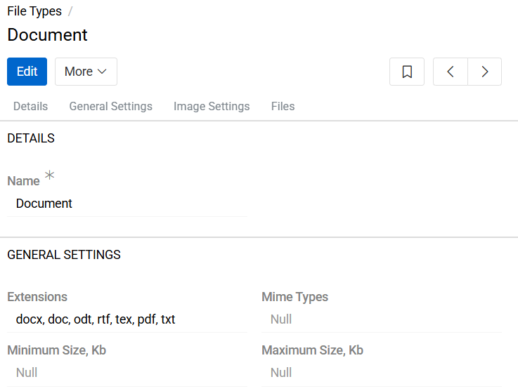 File types