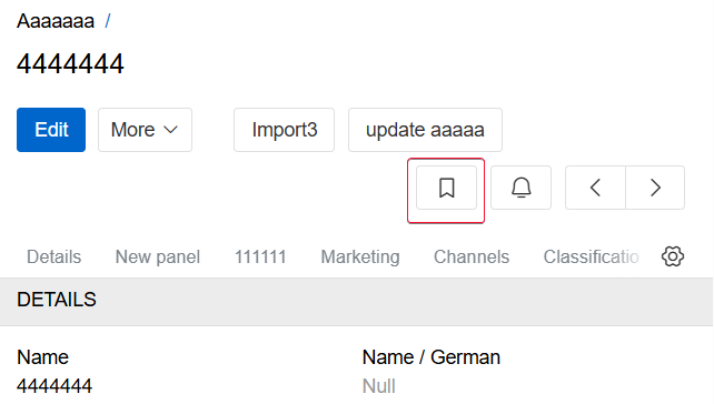 Adding bookmark from record view