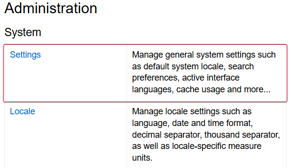 System Settings