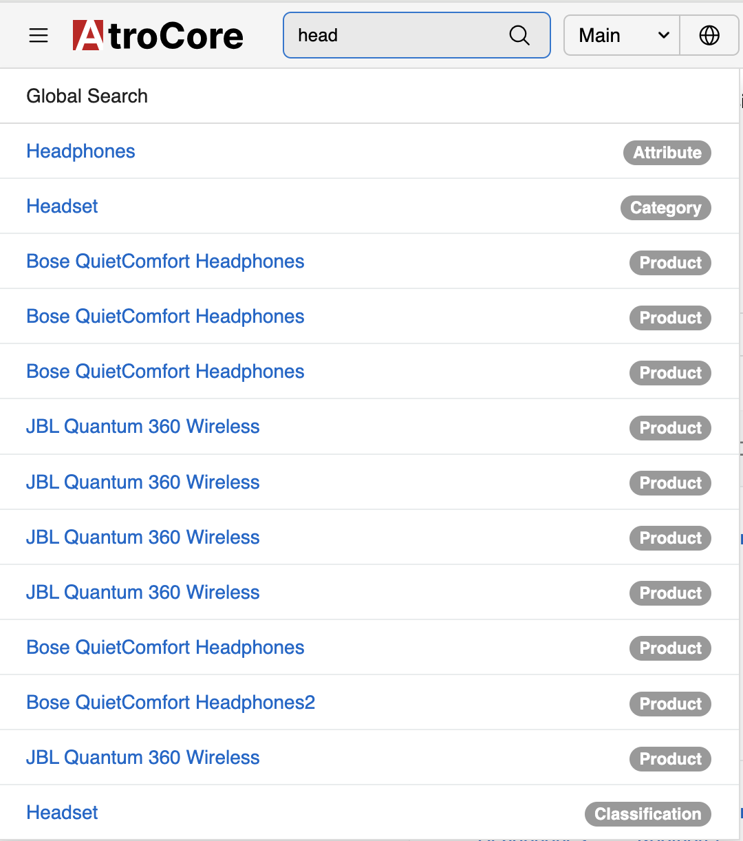 Global Search