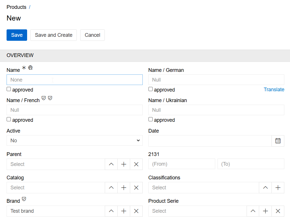 Create view